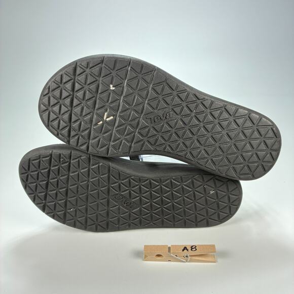 Teva Voya Infinity Black Strappy Elastic Lacing Slip On Sandals Women's Size 7 - Picture 9 of 9